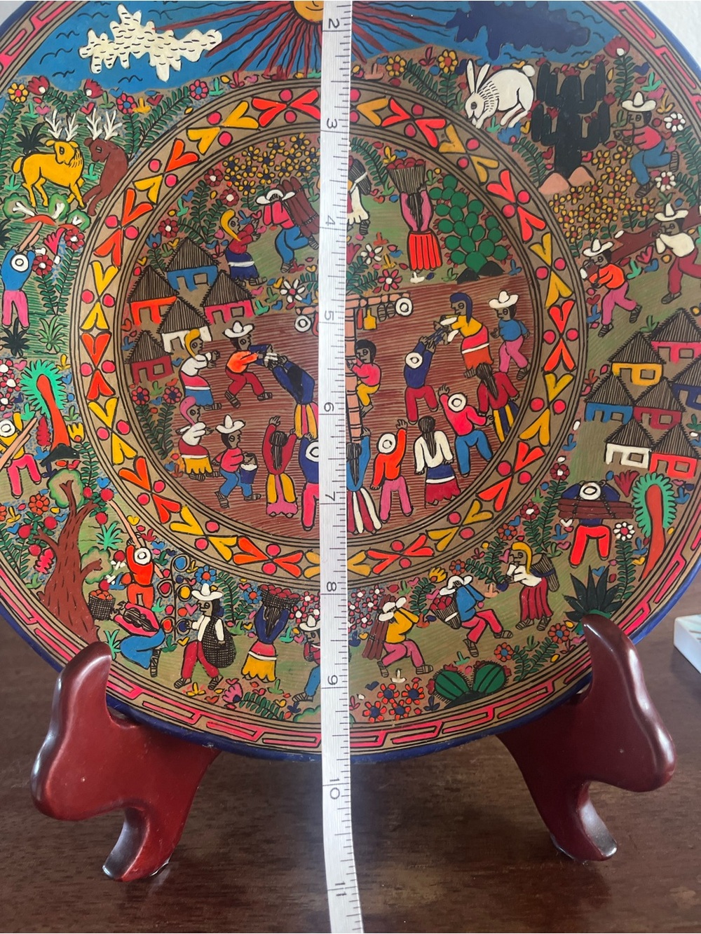Mexico festive images old decorative plate - Picture 10 of 12